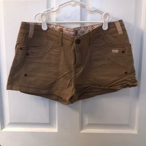 Khaki camp shorts